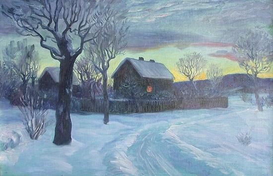 Otto Hennig Kald vinteraften china oil painting image